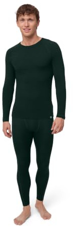 DANISH ENDURANCE Merino Thermounterwäsche Set Herren, Mittelschwer 180 g/m² | Merino Funktionsunterwäsche Set, Warm, Atmungsaktiv & Geruchshemmend, für Skifahren, Wandern und Wintersport