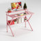 CAIYUN 70cm Computer Desk, Home Office Desk for Home, Small Desk for Spaces, Pink Small Table with Monitor Stand