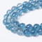 180 perline rotonde sfuse in cristallo di quarzo topazio blu da 4 mm per la creazione di gioielli fai da te bracciali, collane, orecchini, 81,3 cm, 2 fili