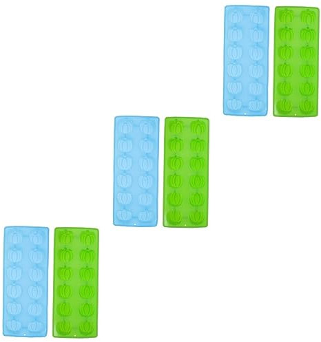Ciieeo 3sets Halloween Baking Silicone Molds Pumpkins Ice Cube Trays Cupcake Molds DIY Cake Decorations 2pcs*3