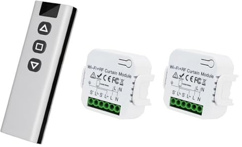 Steowsey Tuya Smart Curtain Switch WiFi 433Mhz Roller Shutter Blinds Control Module with Remote for Electric Roller Shutter