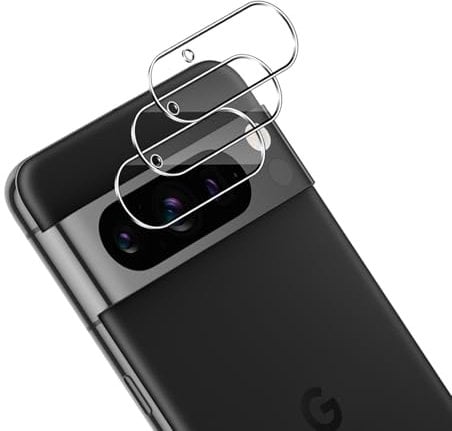 TUTUO 3 Pack Compatible with Google Pixel 8 Pro Camera Lens Protector Tempered Glass, Anti-Scratch, No Bubbles, 9H Hardness, HD Easy Installation Camera Screen Protector Film