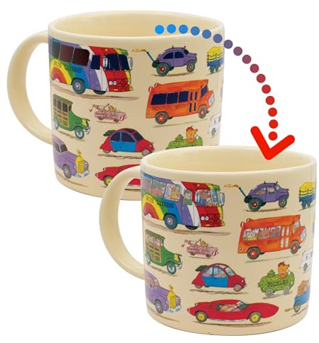 The Unemployed Philosophers Guild Richard Scarry's Cars and Trucks and Things That Go Heat-Transforming Mug - Hot Coffee Reveals Busytown Residents, Comes in Fun Box, 14oz