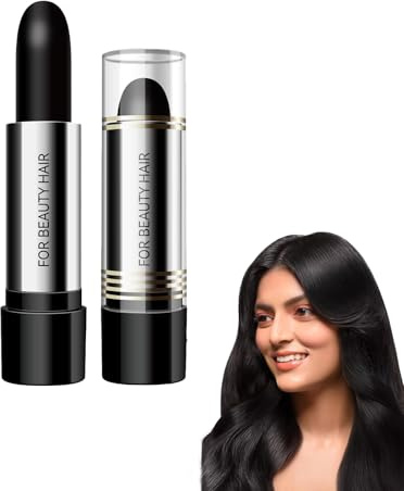 Instant Haar Farbstick für Ansatz kaschierung, Temporärer Haarfärbestift für Grauabdeckung, Schnelle Haar Mascara, Wasserfester und Nicht Fettender Hair Touch Up Stick (#1, 4g)