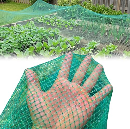 Resistente Rete Antigrandine per Orto, Antistrappo Anti Uccelli 5 mm, Polietilene Anti Piccioni per Orto per Orti&Laghetti(6 x 10m)