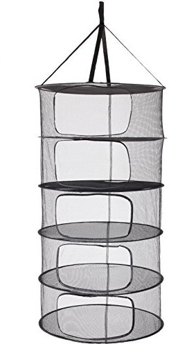 LABT Trocknungsnetz Drynet Grow Netz Trockennetz Hängetrockner Drying net zum Aufhängen mit Durchmesser 60 cm x 5 Fächern zusammenfaltbar
