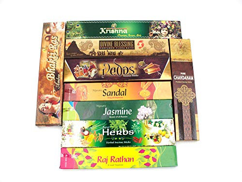 Luxflair Premium Räucherstäbchen 9er Set. Probierset zur Entspannung, Meditation