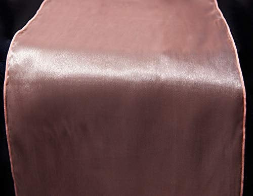Nœuds en organza de soie pour chaises, 10 couleurs, rubans pour chaises de mariage ou d’évènement, Soie Polyester, doré, Rose Gold Table Runner