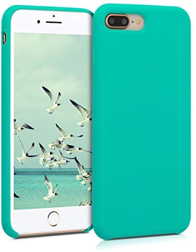 kwmobile Case Compatible with Apple iPhone 7 Plus/iPhone 8 Plus Case - TPU Silicone Phone Cover with Soft Finish - Turquoise