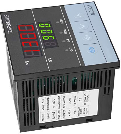 Digitaler Temperaturregler, MC901 Digitaler PID-Temperaturregler Typ K PT100 Sensoreingangsrelais SSR-Ausgang Digitale Temperaturregler