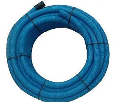 Blue Twinwall Duct x 50m Coil for Water Pipe 63mm (50mm int) Ducting