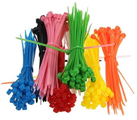 ExcLent 100Pcs 3X100Mm Selbstsichernde Kabelbinder Aus Kunststoff Mit Einfarbigen Nylon-Kabelbindern - rosa