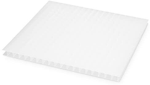 IRONLUX Pack 6uds Placa o Panel de policarbonato Celular - 6mm -200x105 cm (Transparente)