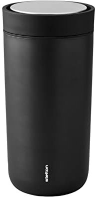 Stelton To-Go Click - Thermobecher, doppelwandige Isolierflasche - Rostfreier, auslaufsicherer Kaffeebecher/Teebecher mit Smart-Click-Deckel - Heiße & kalte Getränke - 0,4 Liter, Farbe: soft rust