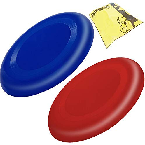 PARTITUKI Set mit 2 Frisbees, Viel Sicherer als Standard Frisbees, Flügelringe, Farben: Blau und Rot