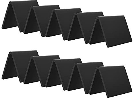 10 Pack Acrylic Mini Chalkboard Sign, AITEE Mini Tabletop Chalkboard Signs, Small Tent Chalkboards Blackboard for Weddings, Birthday Parties, Message Board Signs, Buffet, Bakery and Retail Label