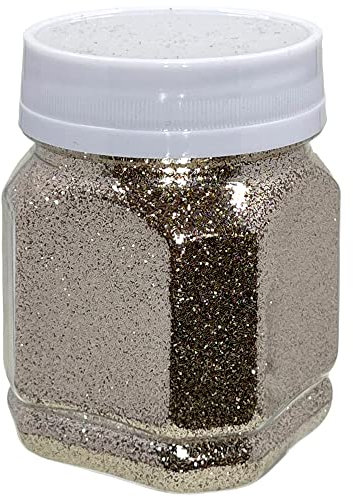 Schimmernder Glitzerpuder Glitzer-Pulver zum Basteln und Verzieren von Karten, bunter Glitter für Dekoration (Champagnergold 115g)
