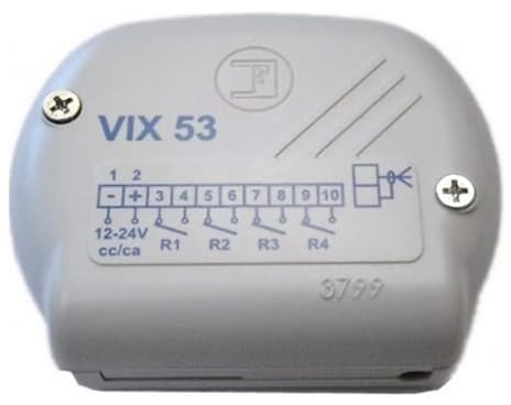 Dieffematic VIX 53/1 R Radioricevente Esterno Bidirezionale 868,19 MHz - Rolling Code, 12/24V, IP53