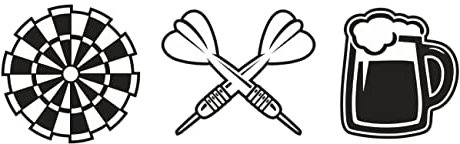 Spaß Kostet Aufkleber Dart & Bier (Wetterfest)