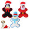 3 Stück Weihnachten Haustier Quietschen Kauspielzeug Weihnachten Hundespielzeug Weihnachten Plüsch Hundespielzeug Pinguin Schneemann Weihnachtsmann Interaktive Quietschspielzeug Set Hund Geschenke
