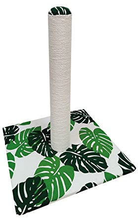 Croci Green Leaves High - Rascador Alto de Columna de 62 cm para Gatos Adultos Grandes y pequeños, rascador de árbol, Accesorios y Juegos para los Animales, Juguete Relajante para Gatos