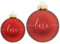 TheSmartGuard Christbaumkugel mit Namen | Weihnachtskugel personalisiert aus Glas| Ø 6cm oder 8cm in Rot (Matt) | Weihnachtsschmuck