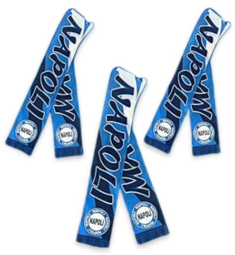 NARAMAKI® Napoli Haarband, 89 x 8 cm, ideal als Haarband – 3 Bänder von Napoli + Geschenkkarte – Gadget Fußball Napoli