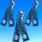 NARAMAKI® Napoli - Diadema de 89 x 8 cm, ideal como banda para el pelo, 3 bandas Napoli + postal de regalo - Gadget de fútbol Napoli
