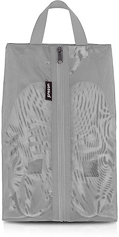 Prezon Reise Schuhbeutel, Wasserfeste TPU-Mesh, Robuster YKK-Reißverschluss, Schmutzabweisender Schuhsack, Schuhorganizer, Schuhtasche mit Reißverschluss für die Reise oder die Aufbewahrung zu Hause