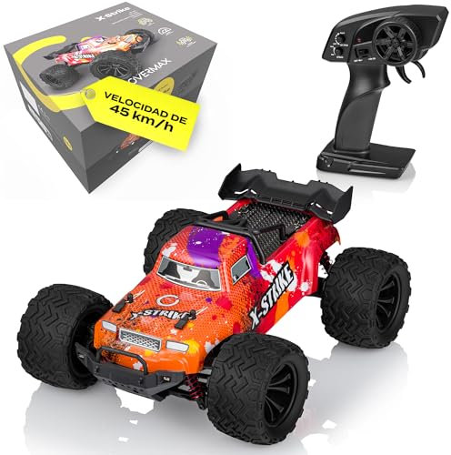 Overmax X-Strike Ferngesteuertes RC-Auto für Kinder, Off-Road-Fahrzeug 1:16, Geschwindigkeit bis zu 45 km/h, Reichweite bis zu 100 m, Antrieb 4WD, 2 Batterien 1500 mAh