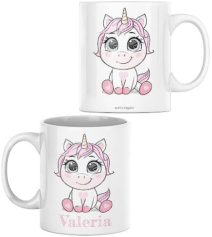 Worfull Regalos Tazas plástico. Tazas Personalizadas. Tazas Infantiles plástico Varios diseños. (UNICORNIO BEBÉ)