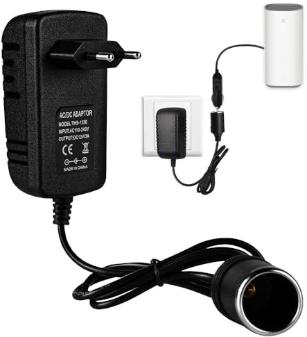 Aoreun KFZ Netzadapter, Spannungswandler 100V - 240V auf 12V/3A, Netzteil Adapter Stromwandler, KFZ-Netzteil mit Zigarettenanzünder Buchse für Navi, DVR, Auto-Ladegerät