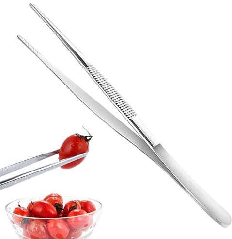 30 cm de Largo Inoxidable Profesionales Fuerte y duradero Pinzas aptas Barbacoa Comida para lavavajillas,Adecuado para Cocina,Reparar,Horneado,Barbacoa,Restaurante