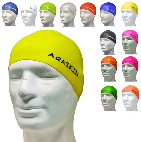 Cuffie Nuoto Professionali in Silicone Pro Bielastico - SCONTI QUANTITÁ - Piscina, Acquagym, Sport Acquatici - Adulti e Ragazzi - Quantità 25-50-100 pz. (FLUO Giallo, Pack da 1 pz.)
