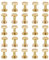 PATIKIL 25 Ensembles de Vis Chicago, Vis de Reliure à Fente M4x10mm en Laiton pour Connecteurs de Fixation de Vis à Vis pour Ceinture en Cuir, Albums Photo de Scrapbooking