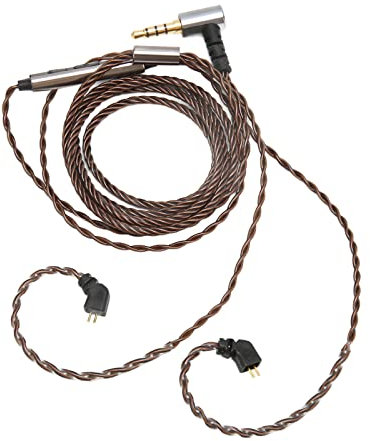 Earphone Upgrade Cable, 2 Pin 0.78mm, Compatible with UE3X UE18 W4R, KZ AS10 AS06 ZST ZS3 ZS4, Microphone, Humanized Design, 120cm Cable