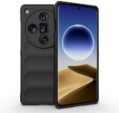 ESTH® Coque Silicone Liquide pour Oppo Find X7 Ultra (Noir) avec Protection Anti-germes et Doublure Douce en Microfibre, Housse Full Body Protection Étui Antichoc