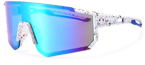 DUOCIYUAN Schnelle Brille Rave,Fahrradbrille Sonnenbrille für Jungen Mädchen Sportbrille UV400 Schutz Teens Rennrad Brille Winddicht,für Jugendliche Kinder Radfahren Laufen Baseball