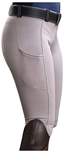 Legging d'équitation pour femme et fille - Avec poche pour téléphone portable - Pantalon jodhpur élastique - Collants d'équitation pour l'école d'équitation - Pantalon d'équitation - Pantalon