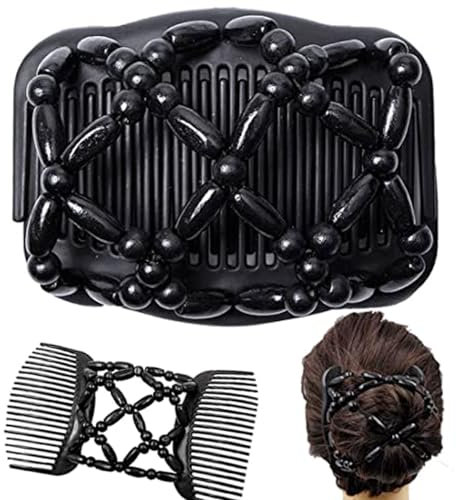 Visxcnu 2 PCS Barrette Femme,peigne cheveux, peignes à cheveux décoratifs, élastiques perlés, pinces Double face, peigne à cheveux pour femmes et filles, bricolage de coiffure pour le quotidien