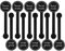 LNQ LUNIQI Label Sticker Handmade, 100 Stück Schwarz Aufkleber Handmade Sticker Handgemacht Personalisiert Lang Versiegelungsaufkleber für Süßigkeiten Keks Kuchen