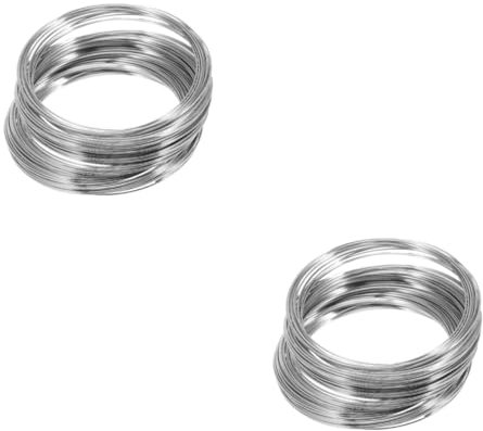 Operitacx 2rolls Steel Wire Bracelet Ring Wire for Jewelry Making Women Diy Material