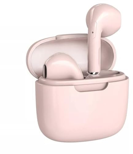 LUPO Wireless Earbuds Bluetooth in Ear Headphones, Noise Cancelling Mic, 48H Playtime TWS Bluetooth 5.0, Charging Case, In-Ear buds, IPX6 Sweatproof with built-in Mic for iPhone/Android - PINK