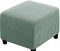 Fußhocker Bezug Ottomane Quadratisch Schonbezug Hockerbezug 60x60 /40x40 Stretch Cordstoff Husse für Fußhocker Ottomanischer Hocker-Bezug Überzug Hocker Protector Waschbar(Pea green,90x90 cm)