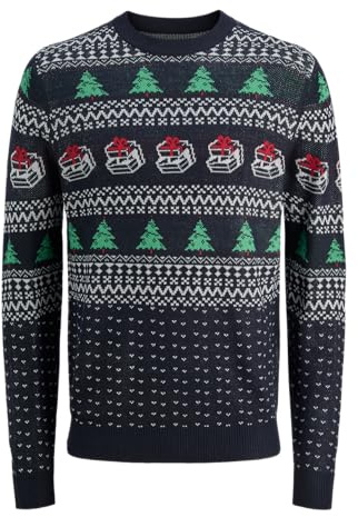 Jack & Jones Herren Jjxmas Andrew Knit Crew Neck Jjxmas Andrew Knit Crew Neck (1er Pack)