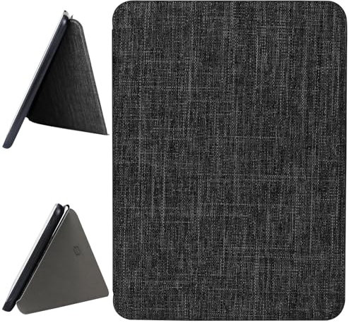 ZhaoCo Étui pour 7'' Kindle Colorsoft Signature Edition 2024 / Kindle Paperwhite 2024 / Kindle Paperwhite Signature Edition 2024, Folio du Livre Coque Housse de Protection (Tissu Gris foncé)