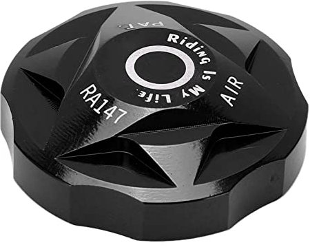 ZASCHMOY Vorderradgabel-Luftkammerabdeckung, Luftgas-Schulterabdeckung, Ventilschutzteile, Federgabel-Luftgasventilkappe, Leichtes Aluminium für den Schutz von Mountainbikes (Black)