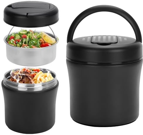 profiwoab Food flasks for hot food soup flask 1.5L Stainless Steel lunch box,with Spoon,thermal food container for adults kids,Spill Proof,BPA Free