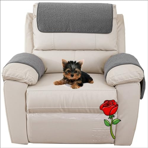 Miecoae Kopfschutz für Sofa arm Cover, kopfstützenschutz Sessel für ledersessel, kopfstützenbezüge Sofa, armlehnenschoner Leder Outdoor für gartenstühle(1873,1 Seater 3 piece)