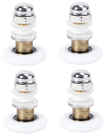 POPETPOP 4 Stück Rollenzubehör Türrolle Rollen für Duschwände Riemenscheiben Rad Bad schiebetür beschlag ersatzrollen für duschtüren Räder für Schiebetüren aus Glas Schiebetürläufer Nylon